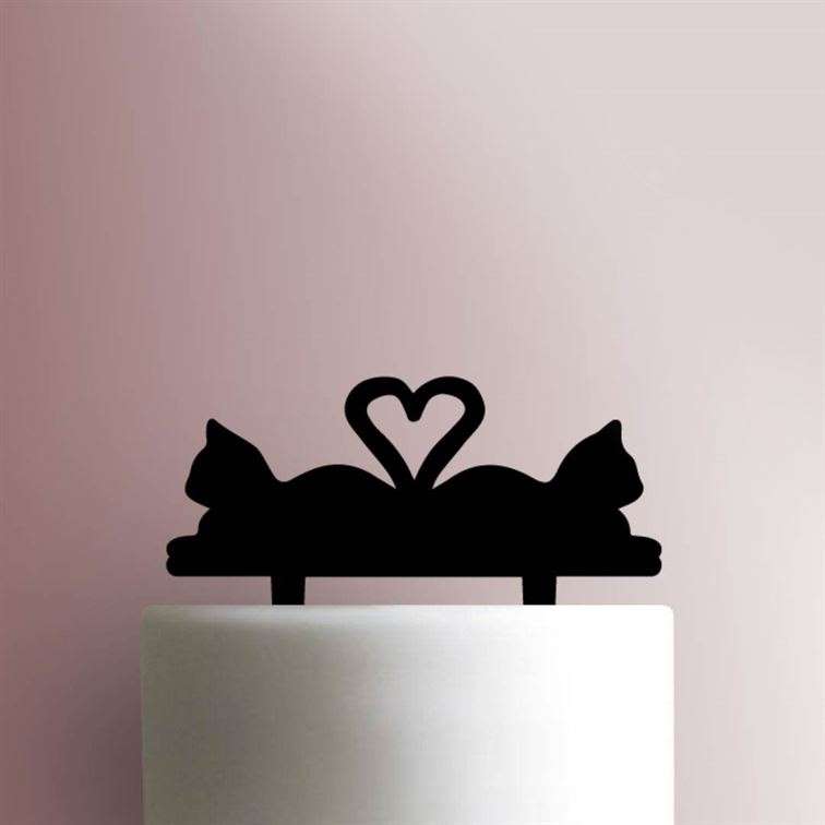 Cat Heart- Acrylic Cake Topper