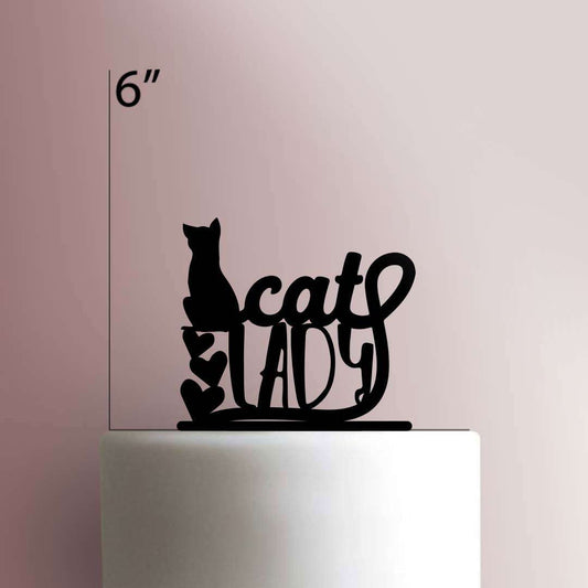 Cat Lady- Acrylic Cake Topper