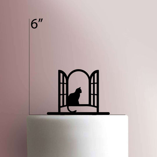 Cat Window- Acrylic Cake Topper
