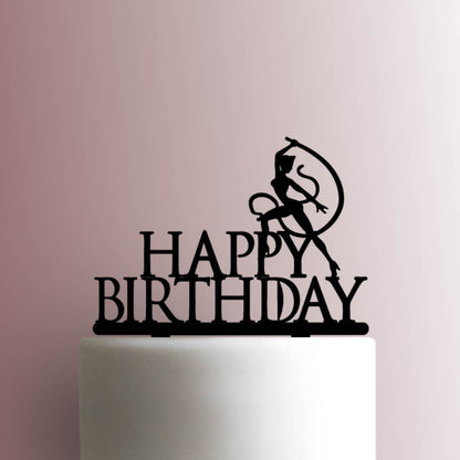 Cat Woman Happy Birthday - Acrylic Cake Topper