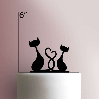 Cats Intertwined- Acrylic Cake Topper