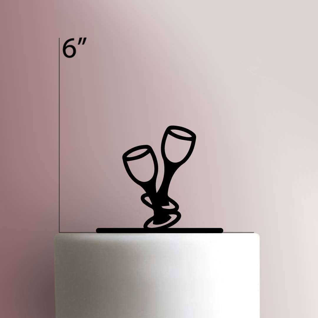 Champagne ? Cheers- Acrylic Cake Topper