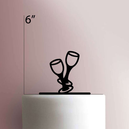 Champagne ? Cheers- Acrylic Cake Topper
