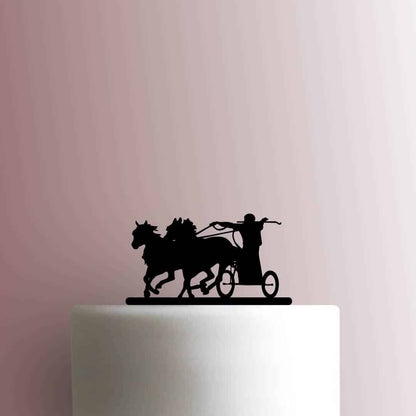 Chariot Racing with Horses - Acrylic Cake Topper
