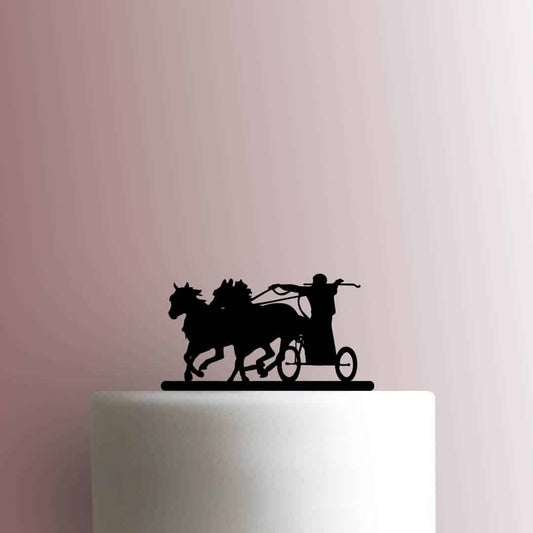 Chariot Racing with Horses - Acrylic Cake Topper