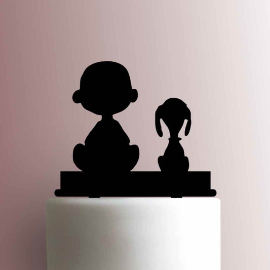 Charlie Brown and Snoopy Dog Sitting- Acrylic Cake Topper