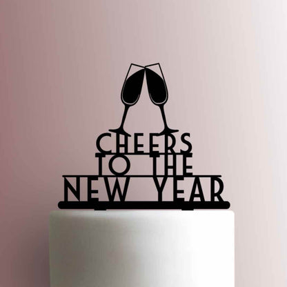 Cheers to the New Year- Acrylic Cake Topper