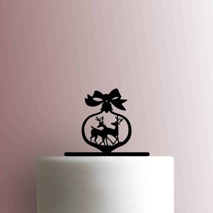 Christmas ? Deer Ornament - Acrylic Cake Topper