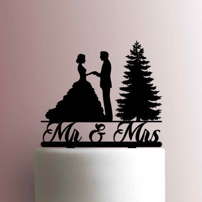 Christmas Tree Wedding- Acrylic Cake Topper