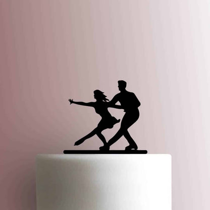 Couple Ice Skating - Acrylic Cake Topper