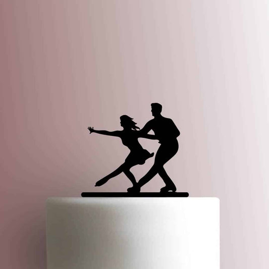 Couple Ice Skating - Acrylic Cake Topper