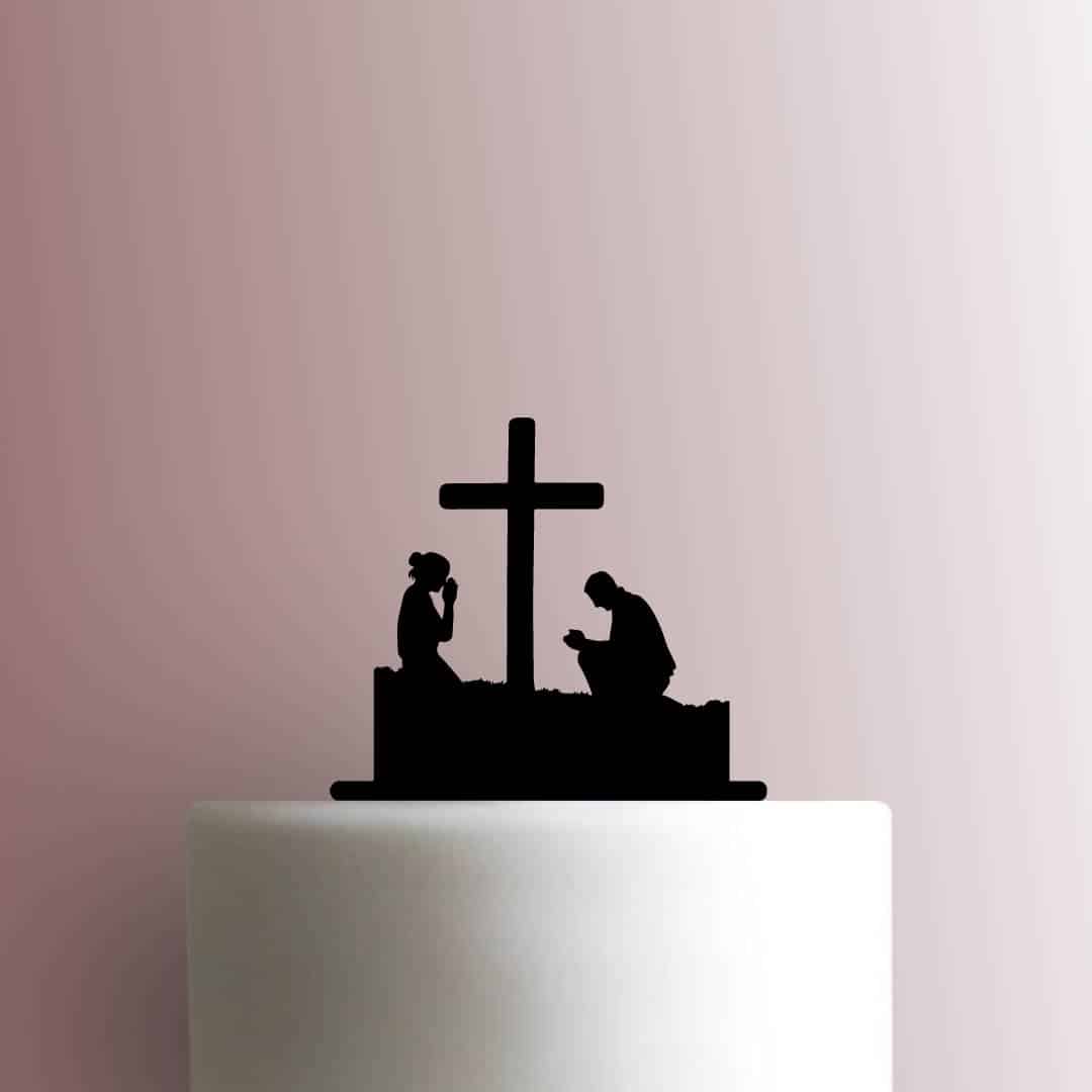 Couple Praying - Acrylic Cake Topper
