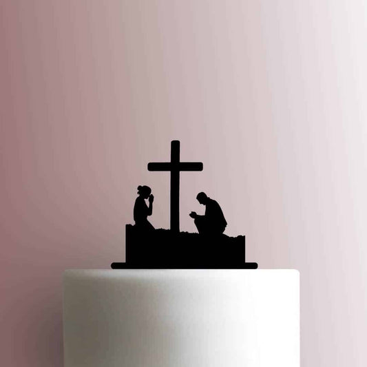 Couple Praying - Acrylic Cake Topper