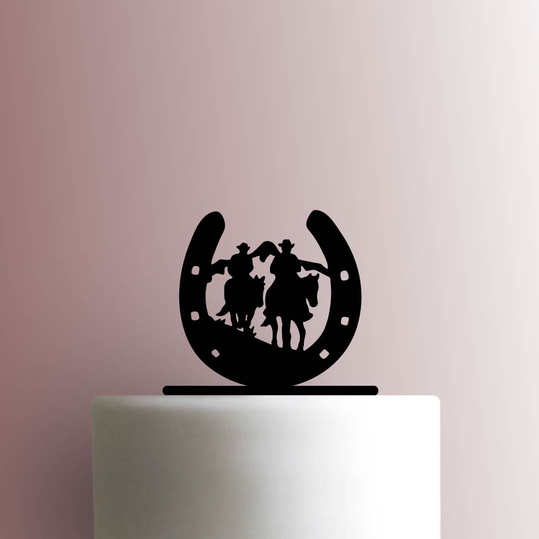 Cowboy Horseshoe - Acrylic Cake Topper