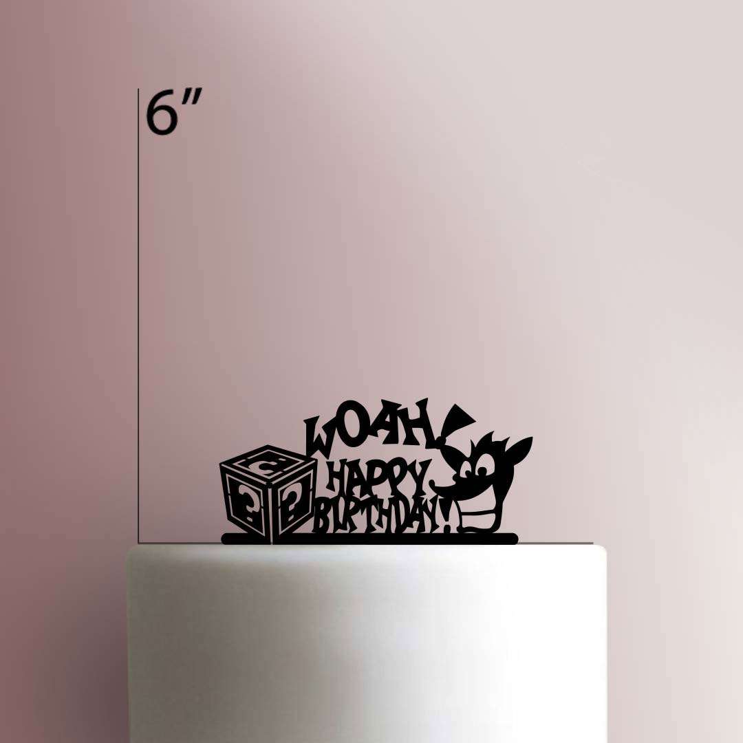 Crash Bandicoot Happy Birthday- Acrylic Cake Topper