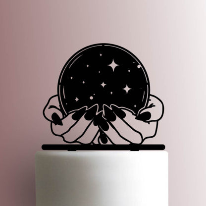 Crystal Ball in Hands - Acrylic Cake Topper