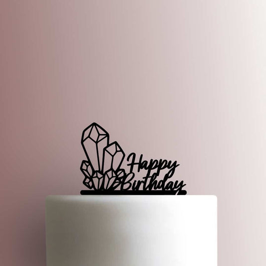 Crystal Happy Birthday - Acrylic Cake Topper