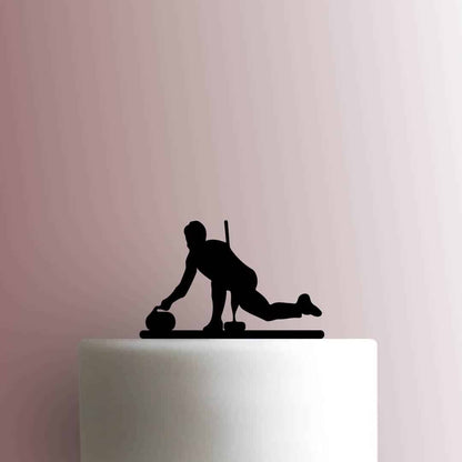 Curling Sport - Acrylic Cake Topper