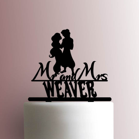 Custom Aladdin and Jasmine Wedding Name - Acrylic Cake Topper