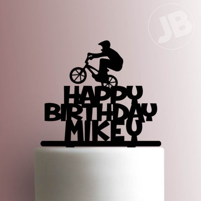 Custom BMX Happy Birthday- Acrylic Cake Topper