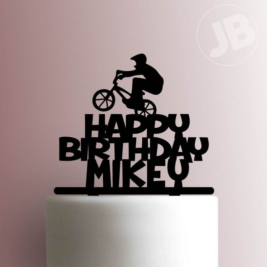 Custom BMX Happy Birthday- Acrylic Cake Topper