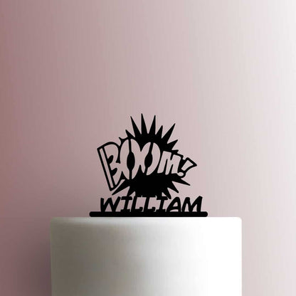 Custom BOOM Action Word Bubble Name - Acrylic Cake Topper