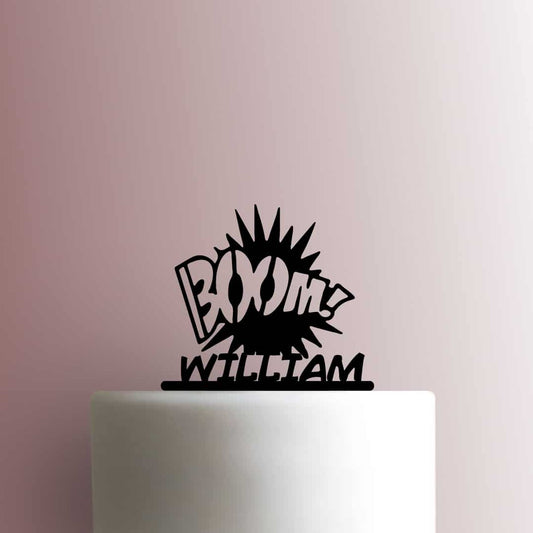 Custom BOOM Action Word Bubble Name - Acrylic Cake Topper