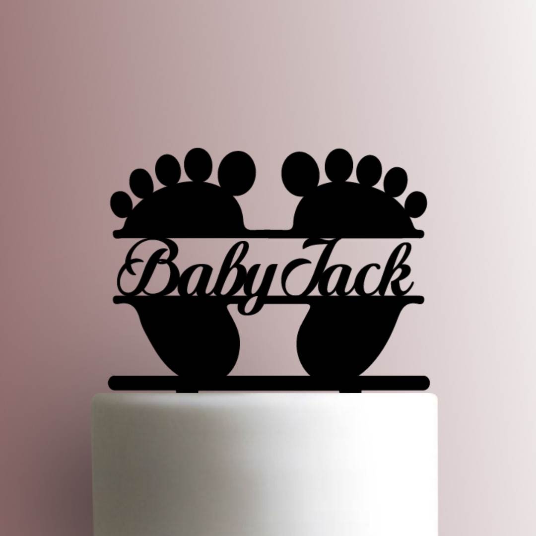 Custom Baby Feet Name - Acrylic Cake Topper