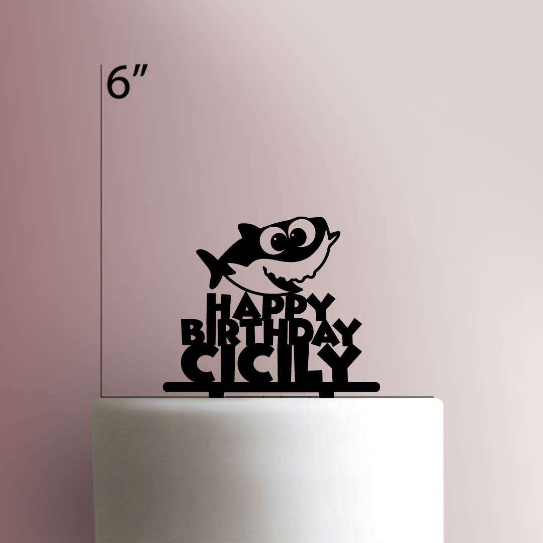 Custom Baby Shark- Acrylic Cake Topper