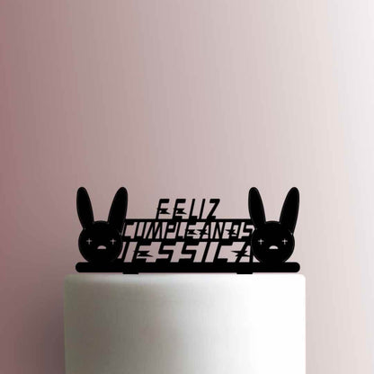 Custom Bad Bunny Feliz Cumpleanos Name - Acrylic Cake Topper
