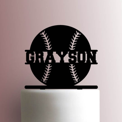 Custom Baseball Name - Acrylic Cake Topper