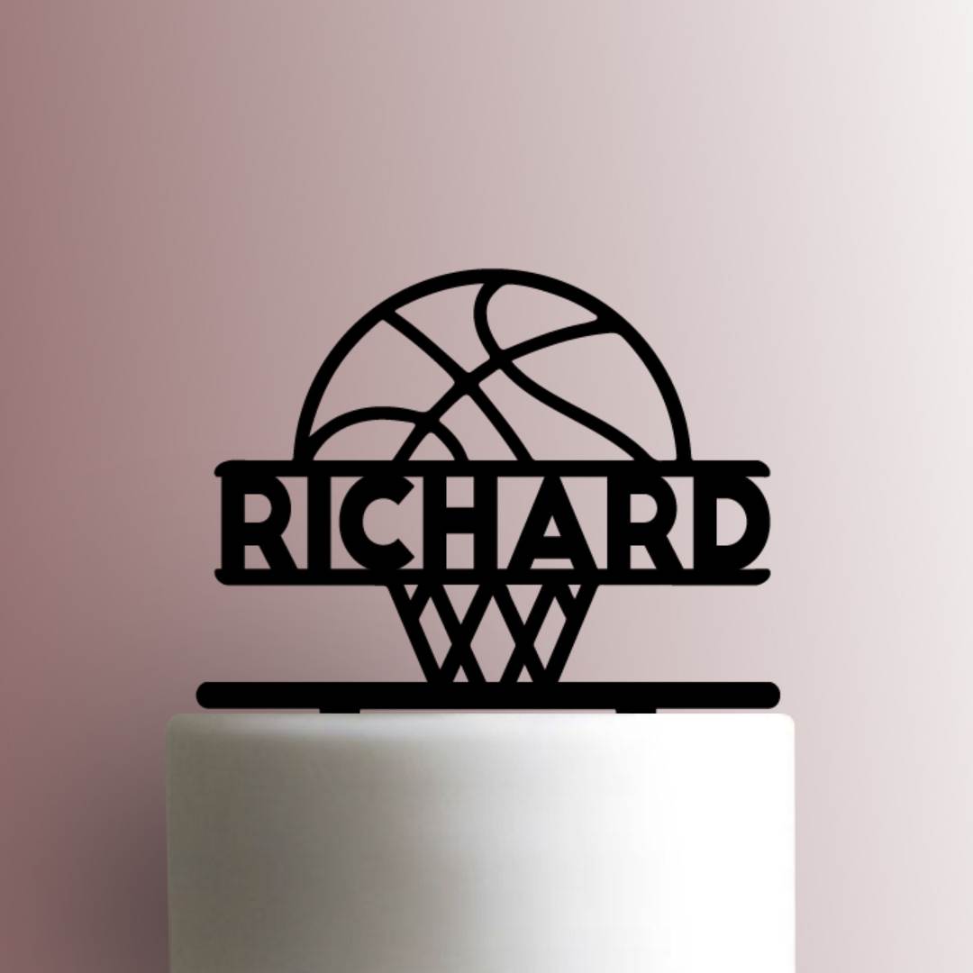 Custom Basketball Name - Acrylic Cake Topper