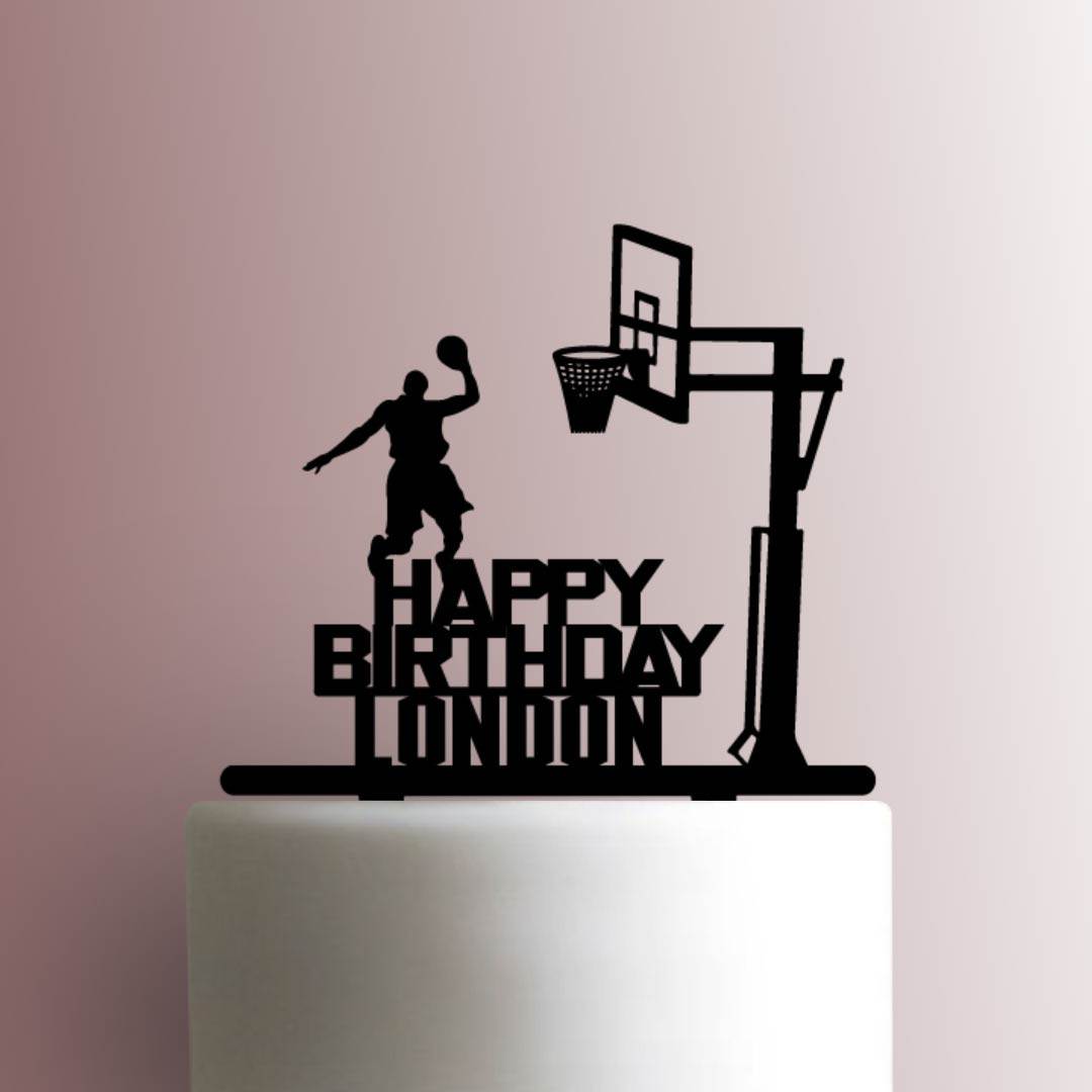 Custom Basketball Name - Acrylic Cake Topper