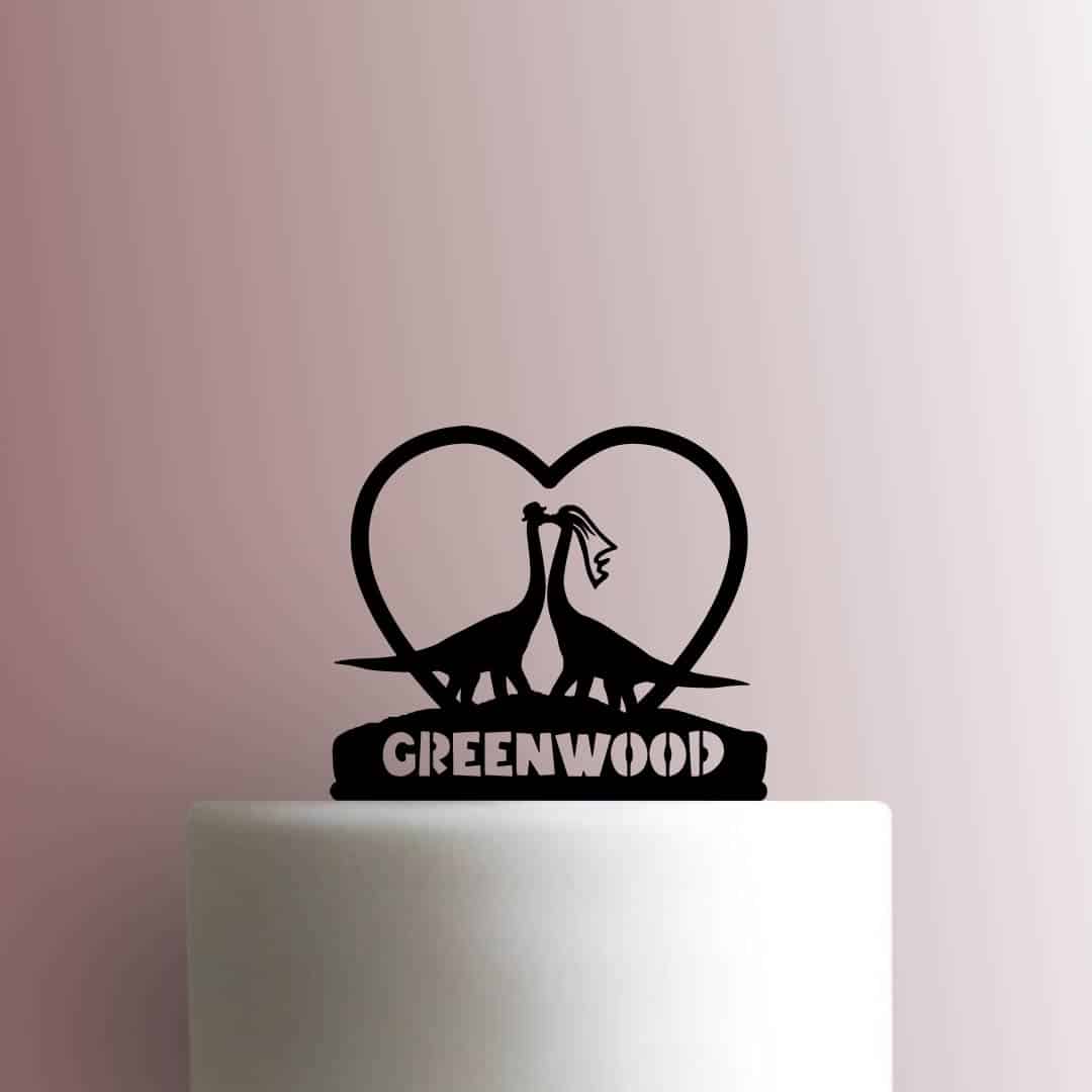 Custom Brontosaurus Wedding Name - Acrylic Cake Topper