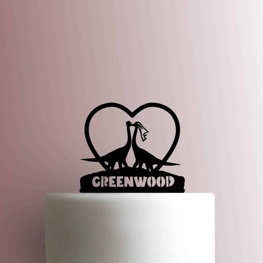 Custom Brontosaurus Wedding Name - Acrylic Cake Topper