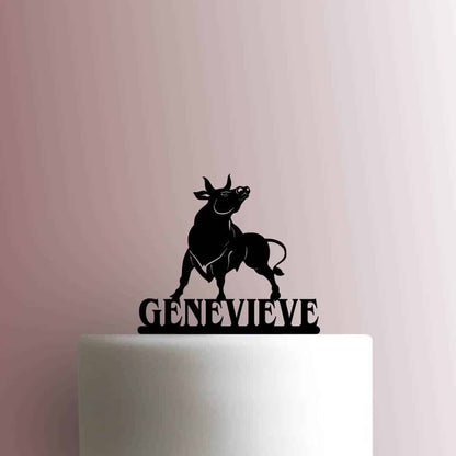 Custom Bull Body Name - Acrylic Cake Topper
