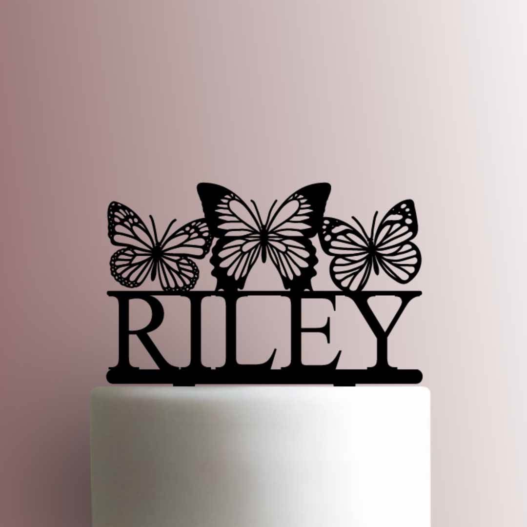 Custom Butterfly Name- Acrylic Cake Topper