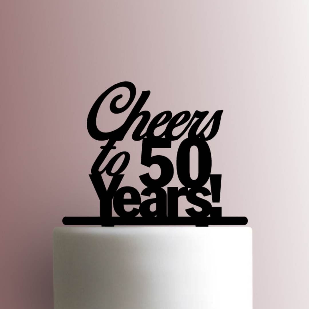 Custom Cheers to Years Age- Acrylic Cake Topper
