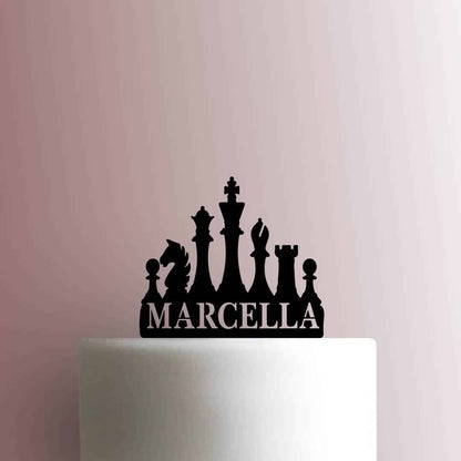Custom Chess Pieces Name - Acrylic Cake Topper
