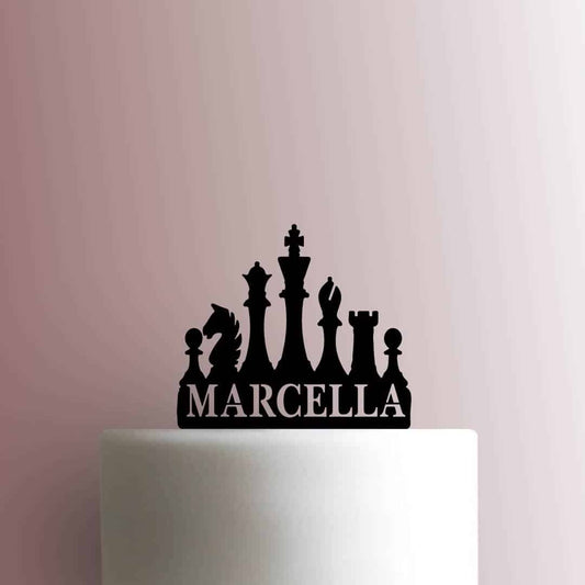 Custom Chess Pieces Name - Acrylic Cake Topper