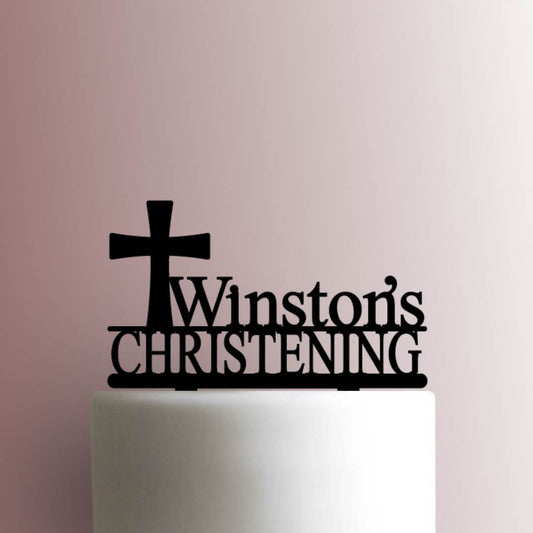 Custom Christening Name- Acrylic Cake Topper