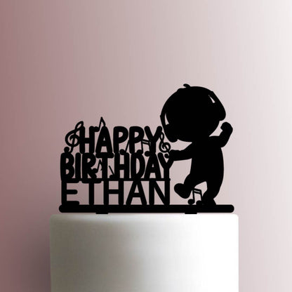 Custom CoComelon JJ Happy Birthday Name - Acrylic Cake Topper