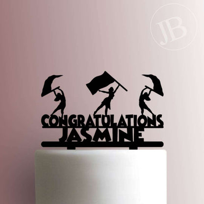 Custom Color Guard Congratulations- Acrylic Cake Topper