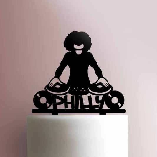 Custom DJ Afro Guy- Acrylic Cake Topper