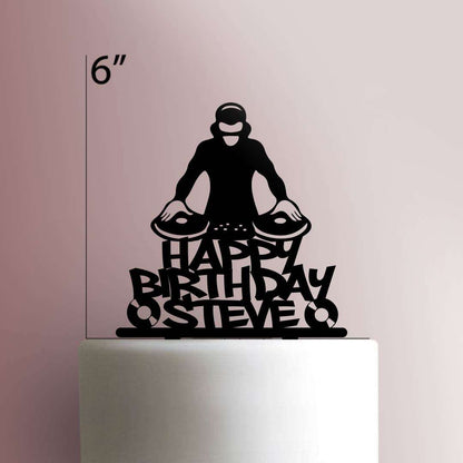 Custom DJ Happy Birthday- Acrylic Cake Topper