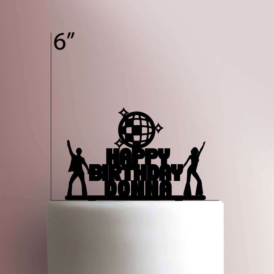 Custom Disco- Acrylic Cake Topper