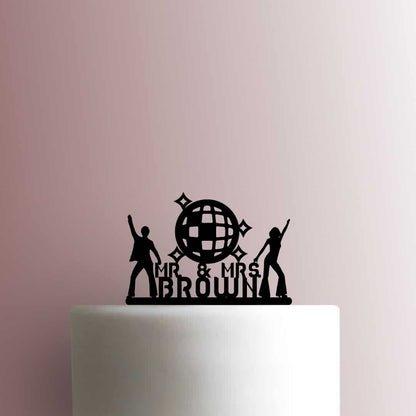 Custom Disco Wedding Name - Acrylic Cake Topper