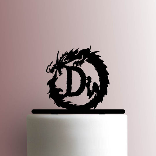 Custom Dragon Initial - Acrylic Cake Topper