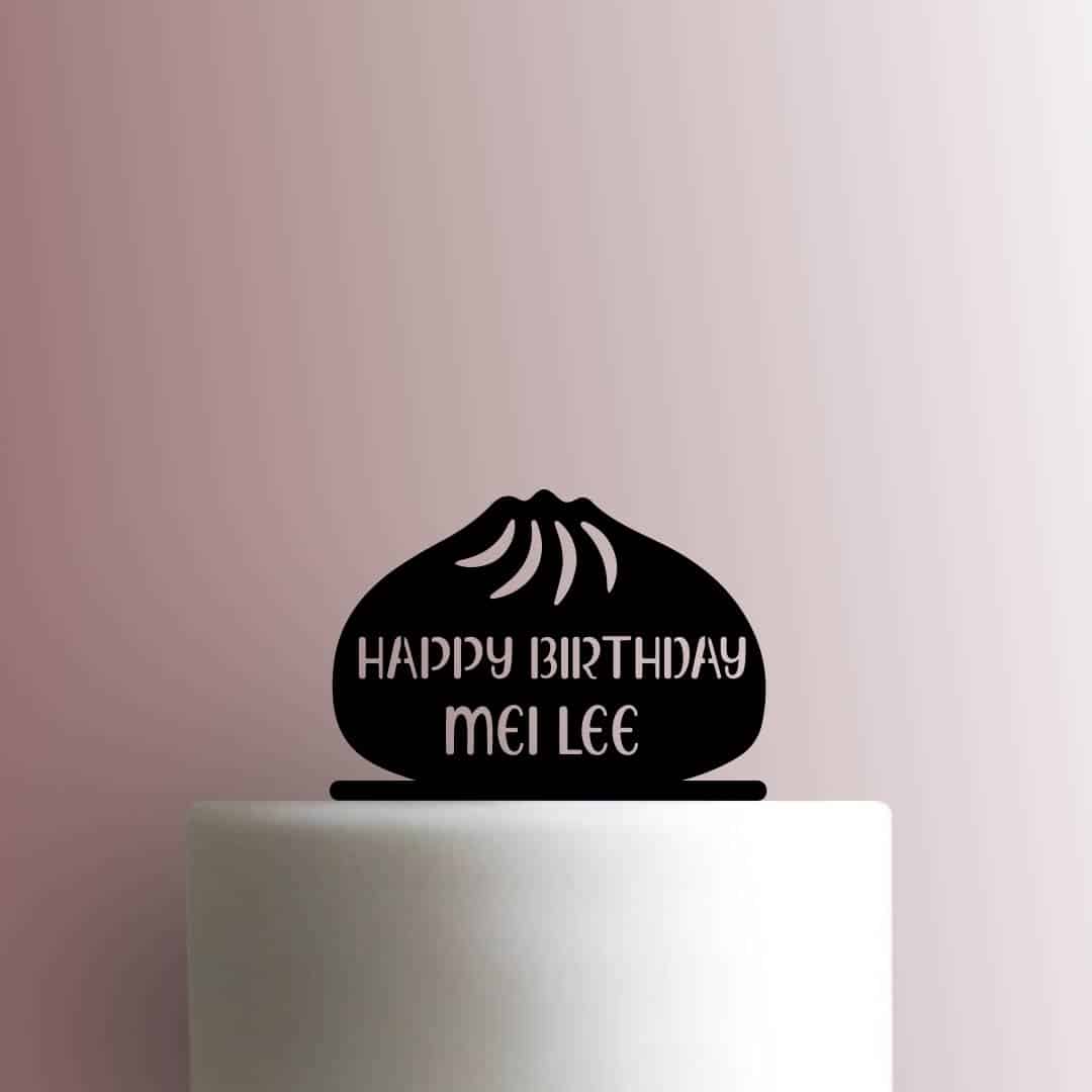 Custom Dumpling Happy Birthday Name - Acrylic Cake Topper