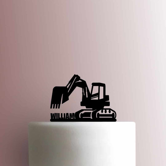 Custom Excavator Name - Acrylic Cake Topper
